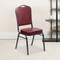 Flash Furniture HERCULES Series Crown Back Stacking Banquet Chair in Burgundy Vinyl - Silver Vein Frame FD-C01-SILVERVEIN-BURG-VY-GG